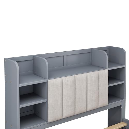 NicBex Murphy Bed Cabinet Wall Bed Queen Size Murphy Bed with Shelves, Drawers and USB Ports can be Folded into a Cabinet, Space-Saving Versatility for Guest Room, Study, Office, White