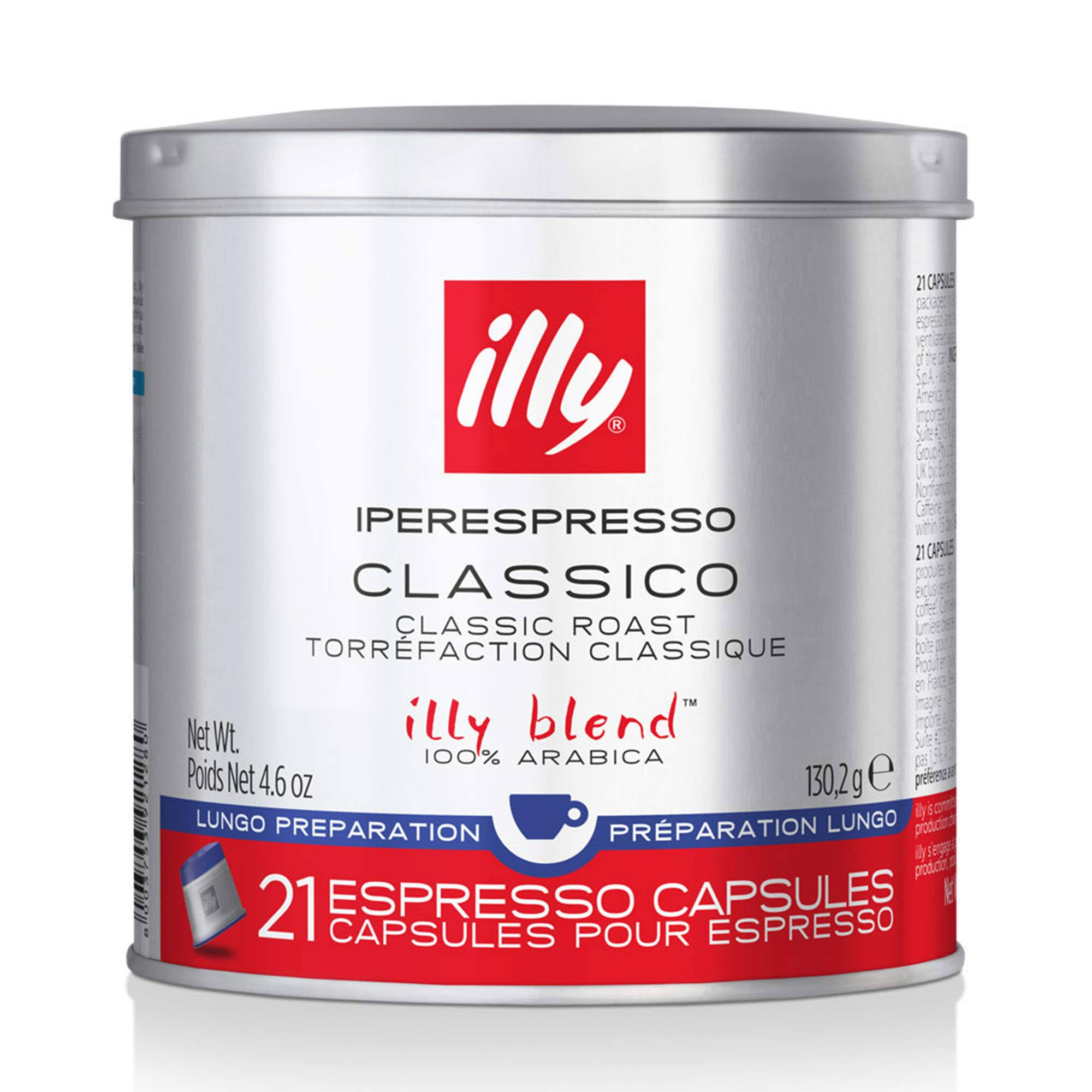 Illy iperEspresso Capsules Lungo Classico Medium Espresso Coffee 126Ct