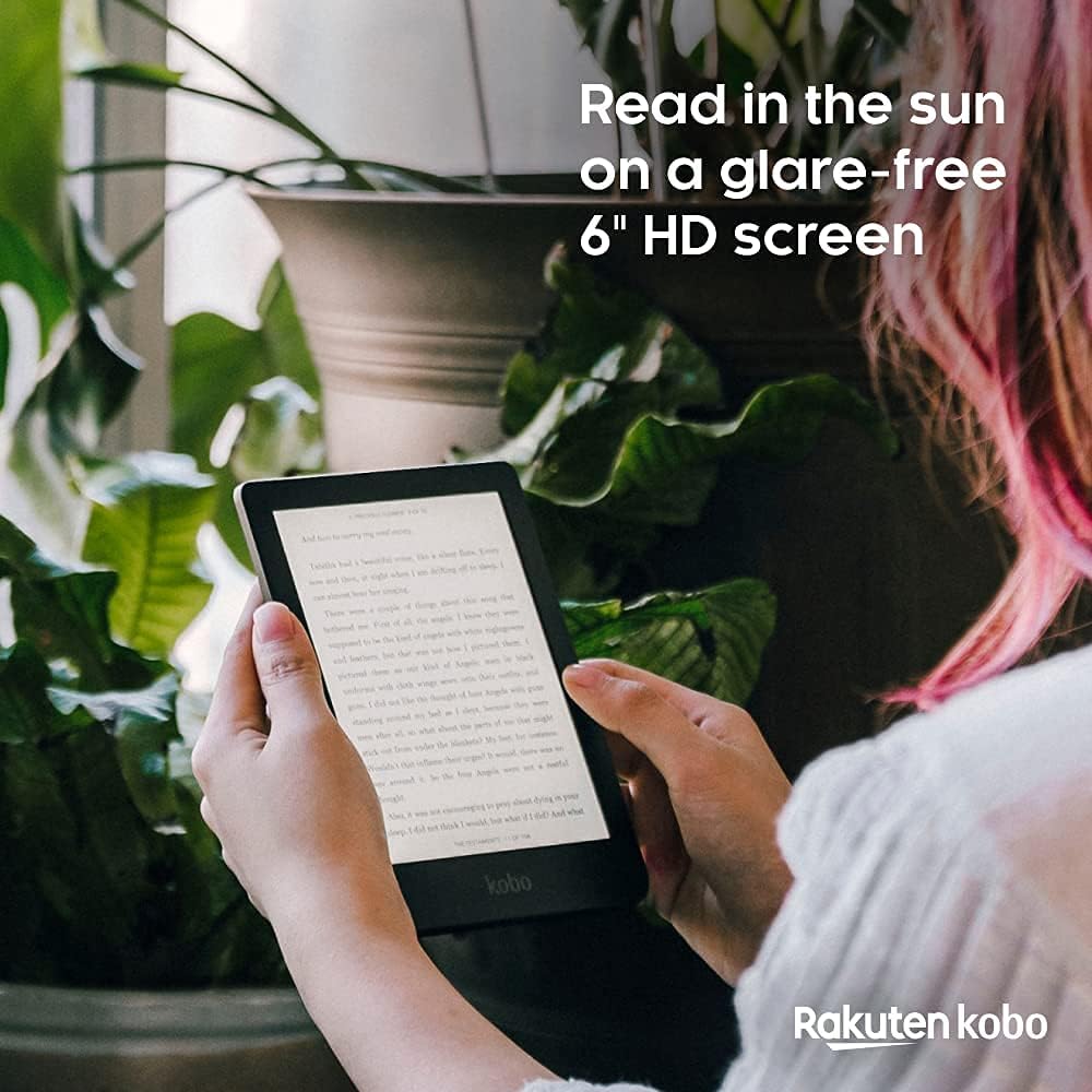 Kobo Clara HD | eReader | 6” Glare Free Touchscreen | Adjustable Brightness & Colour Temperature | eBooks | WiFi | 8GB of Storage | Carta E Ink Technology | Black