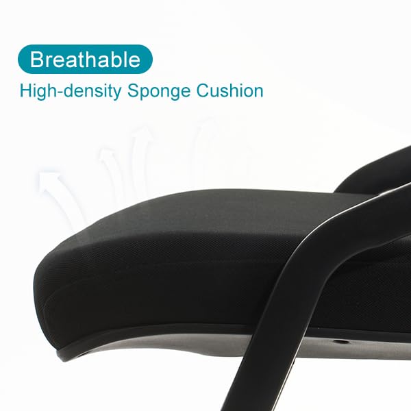 BLANEDUO Conference Room Chairs Sets, Folding Office Desk Chair with Lumbar Support and Sliding Armrest, Stackable Office Guest Chairs & Reception Chairs