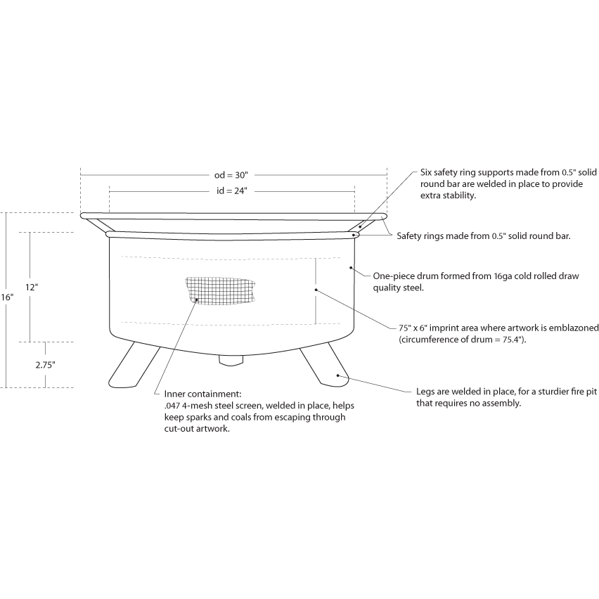 Patina Products Wild Ducks Fire Pit