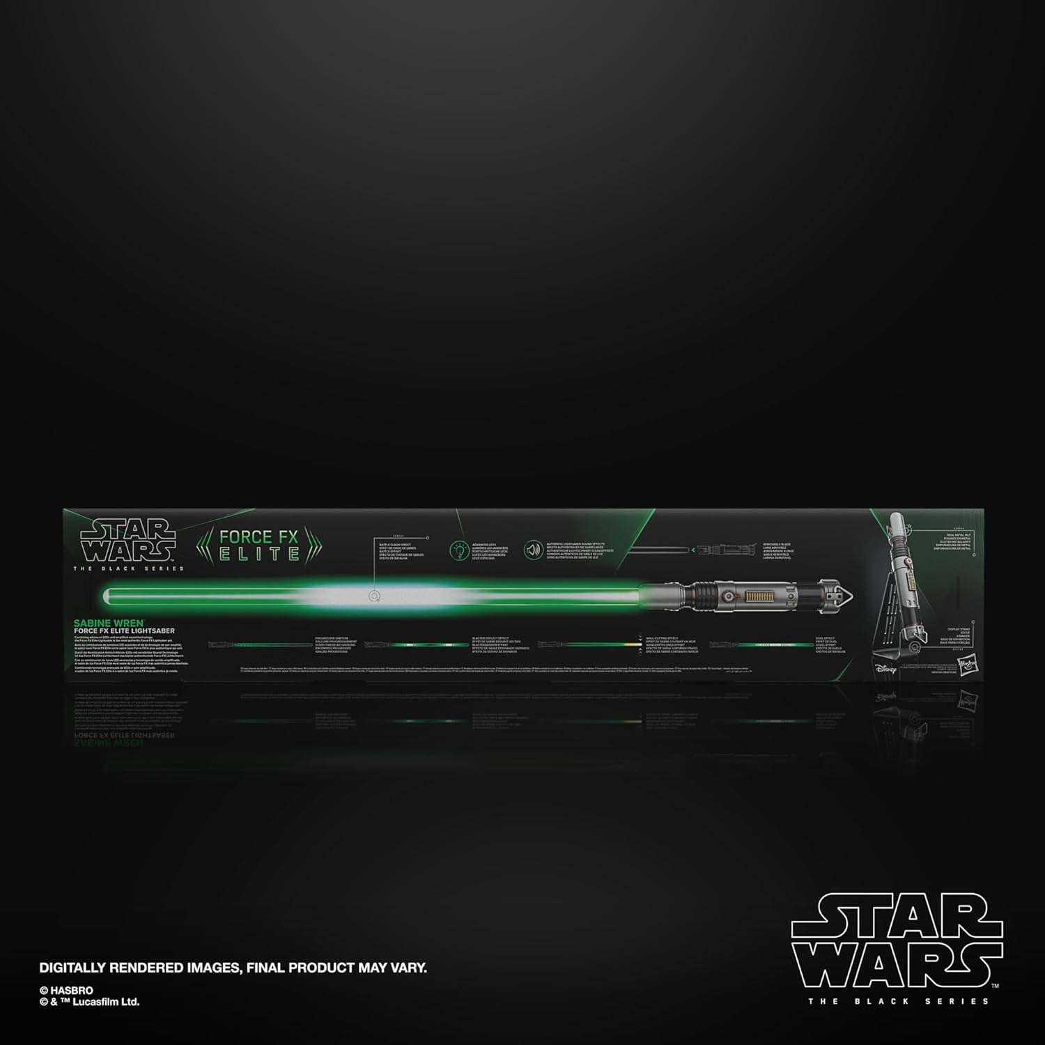 STAR WARS The Black Series Sabine Wren Force FX Elite Electronic Lightsaber with Advanced LED and Sound Effects, Ages 14 and Up