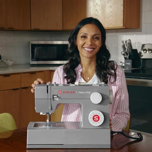 SINGER Heavy Duty 4423 High Speed Sewing Machine with Accessory Kit | Strong Motor With Enhanced Piercing Power, 97 Stitch Applications, Full Metal frame, 1-step Buttonhole & LED Light