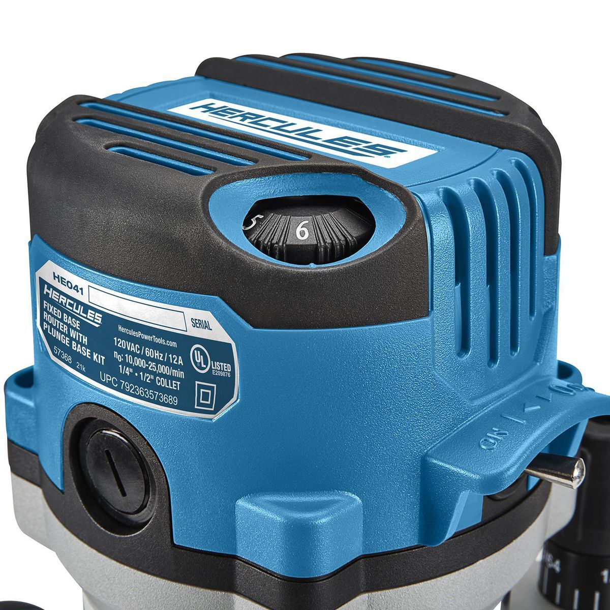 HERCULES 12 Amp Variable-Speed Fixed Base Router with Plunge Base Kit
