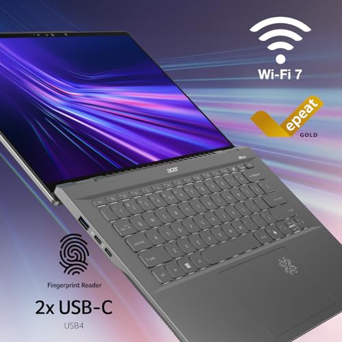 Acer Swift 14 AI Copilot+ PC | 14.5" 2.5K 120Hz Display | Unlock AI Experiences | Snapdragon X Plus 10-Core Processor | 16GB LPDDR5X | 1TB Gen 4 SSD | Wi-Fi 7 | Windows 11 Home | SF14-11-X128