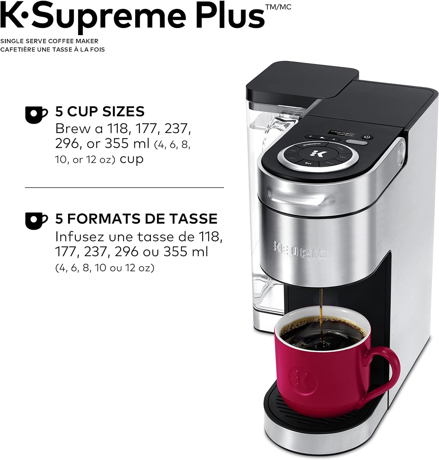 K-Supreme Plus Single Serve K-Cup Pod Coffee Maker