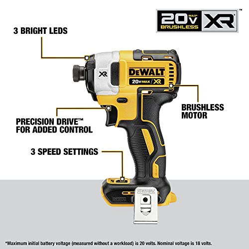 DEWALT 20V MAX XR Cordless Hammer Drill Driver and Impact Drive Combo Kit, Batteries and Charger Included (DCK249E1M1)