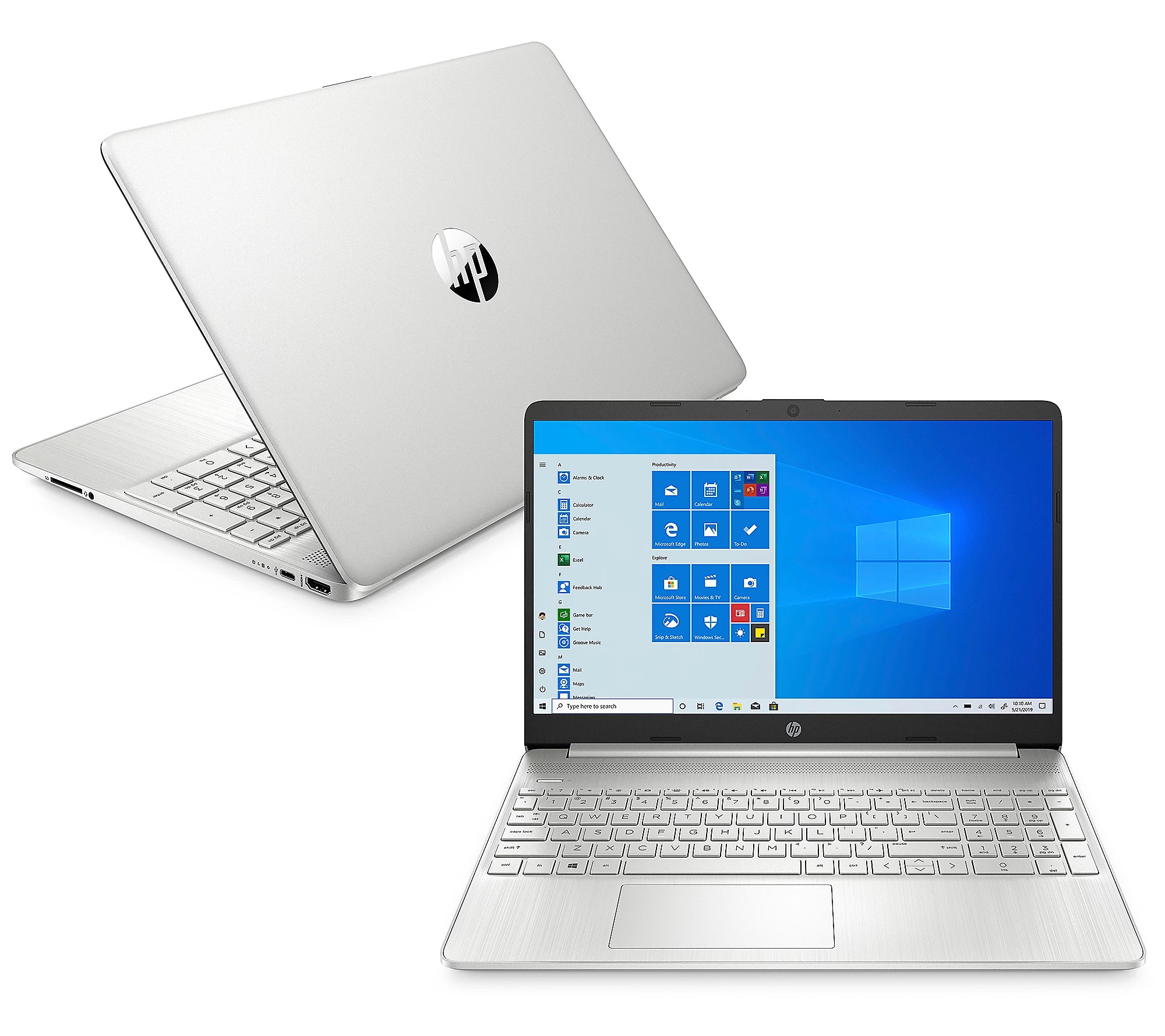 Refurbished HP 15-ef1071wm 15.6" HD Athlon Silver 3050U 2.3GHz AMD Radeon Graphics 4GB RAM 128GB SSD Windows Silver