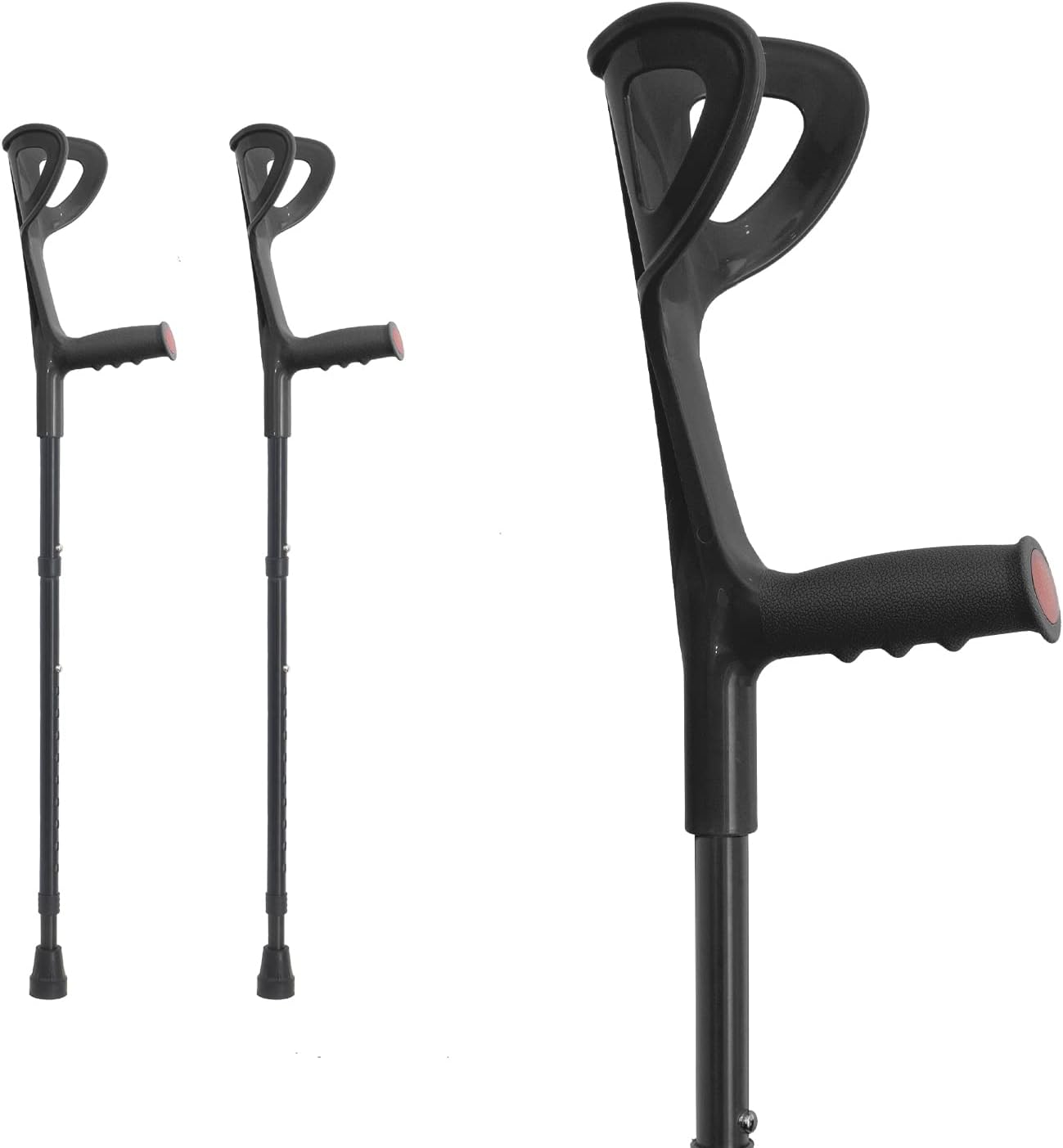 BeneCane Forearm Canes Lightweight Arm Crutch Adjustable Ergonomic Comfortable on Wrist Non Skid Rubber Tips Pack of 2