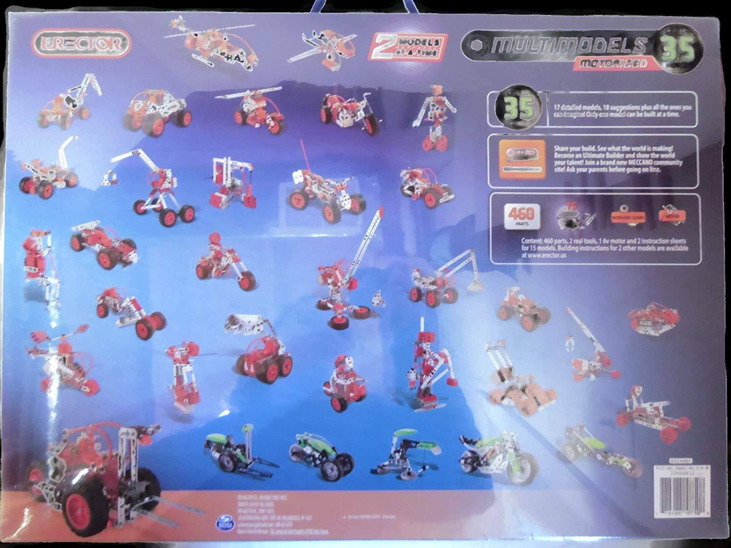 Erector 35 Models u0026 460 Parts Motorized Building Set