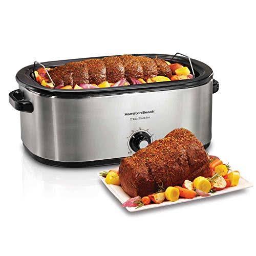 Hamilton Beach 28 lb 22-Quart Roaster Oven with Self-Basting Lid (Stainless Steel) 32229R