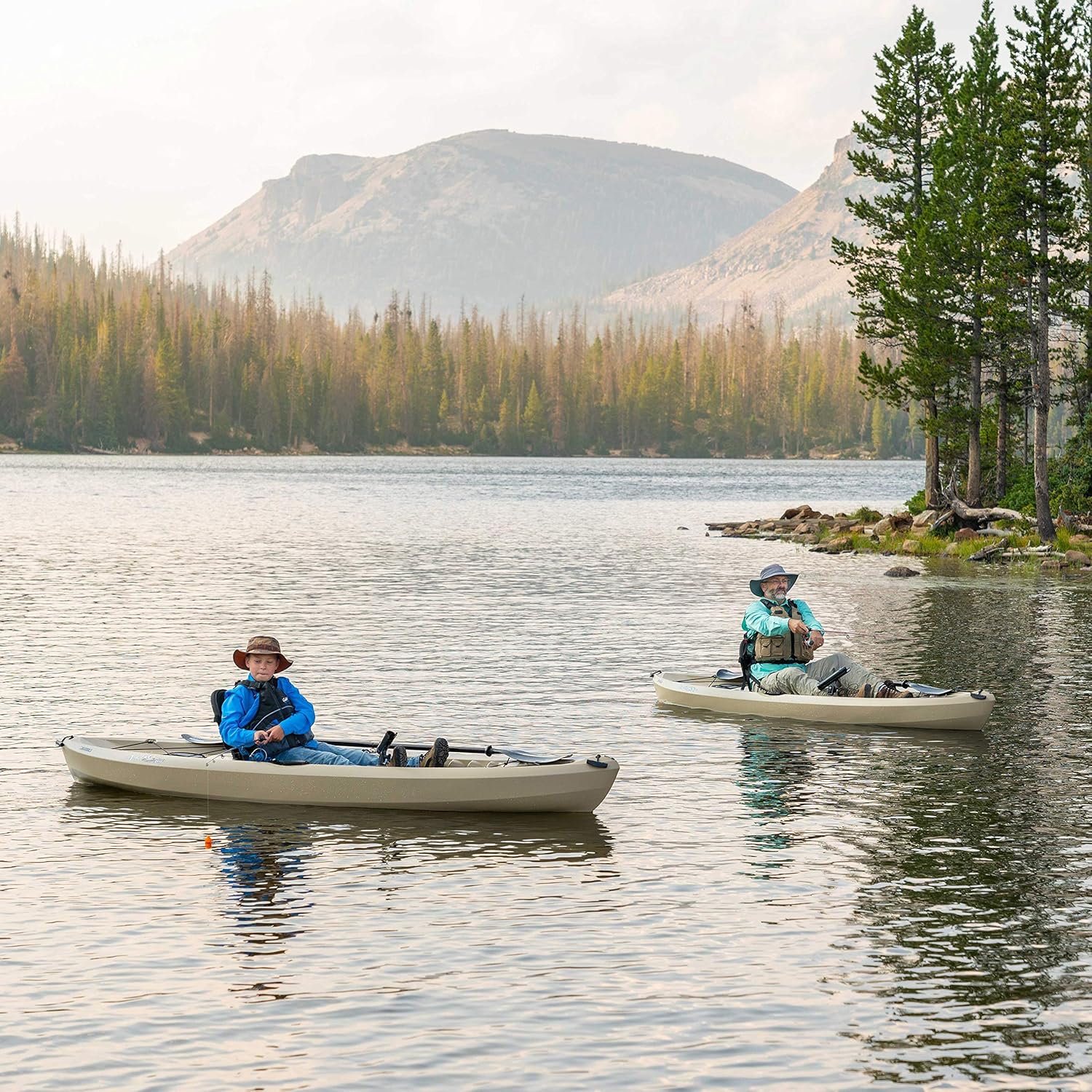 Lifetime 90806 Tamarack Angler 100 Fishing Kayak - 2 Pack (Paddles Included)