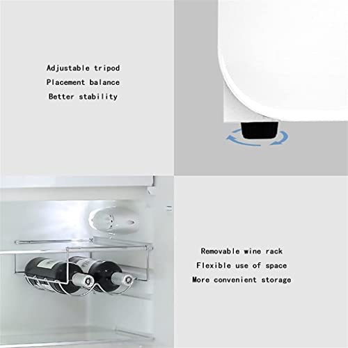 Wine Refrigerator, Retro Dual-Zone Wine Cooler, Household Refrigerator Single Door Tempered Glass, Independent Wine Cellar 107L (Beige 55 * 58 * 84cm)