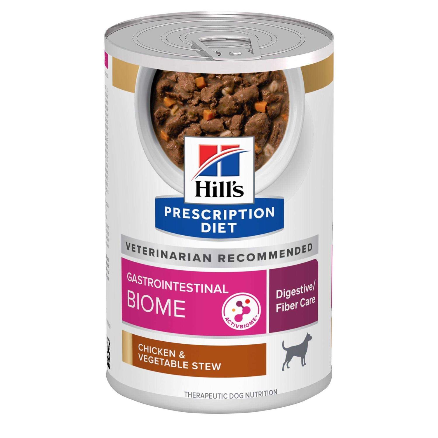 Hill's Prescription Diet Gastrointestinal Biome Digestive/Fiber Care Chicken &amp; Vegetable Stew Wet Dog Food - Pet Supplies online store