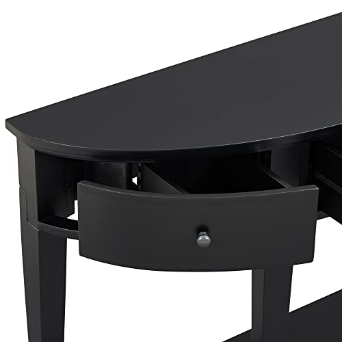 Half Moon Table,Entryway Table,Half Circle Table,Half Moon Entry Table Home Decor,Half Moon Console Tables for Entryway,Hallway Table,Hall Tables for Entryway Narrow with 3 Drawers and 1 Shelf