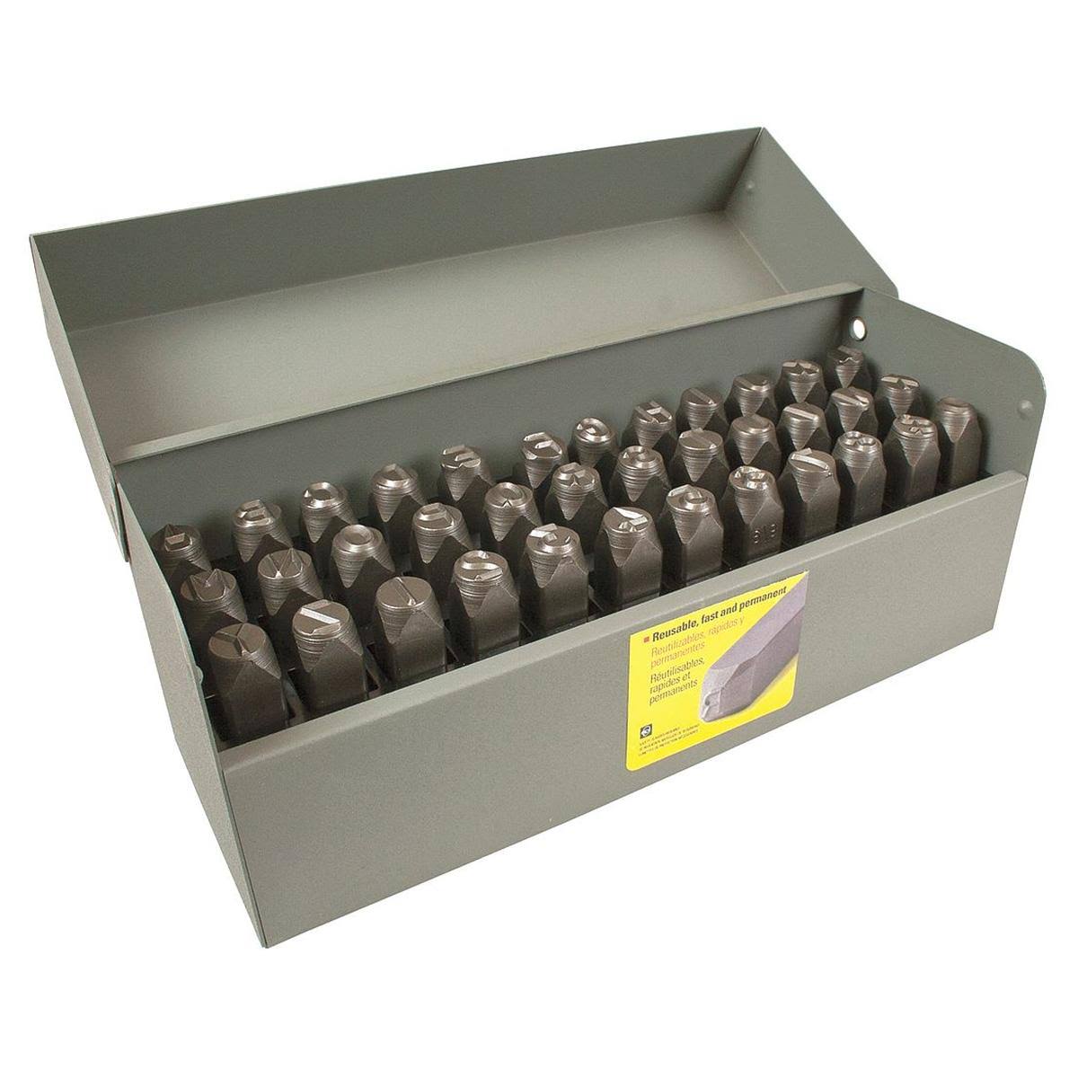 C.H. Hanson 26688 Letter and Number Set,1/4 in. H,steel