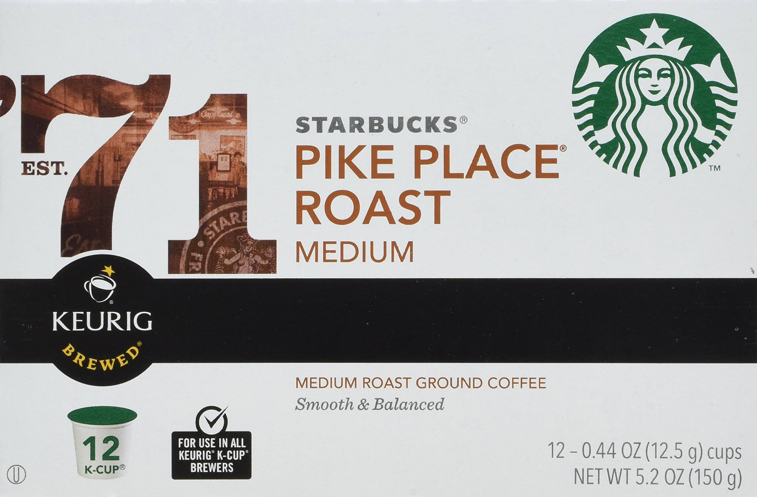 Starbucks Pike Place Roast, K-Cup Portion Pack for Keurig K-Cup Brewers, 24 of