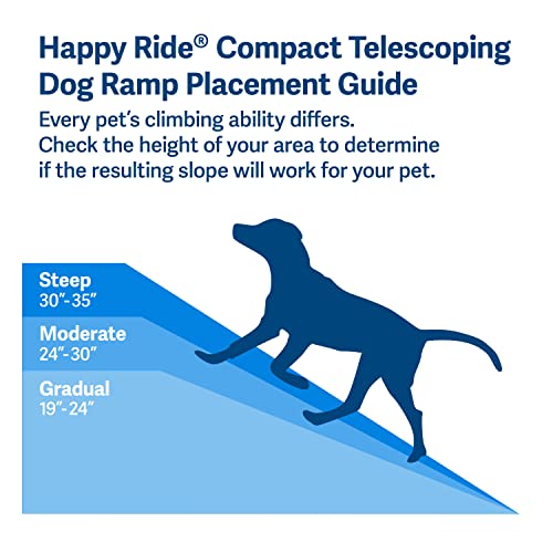 PetSafe Deluxe Telescoping Pet Ramp, X-Large, 47 in. - 87 in., Portable Lightweight Aluminum Dog and Cat Ramp