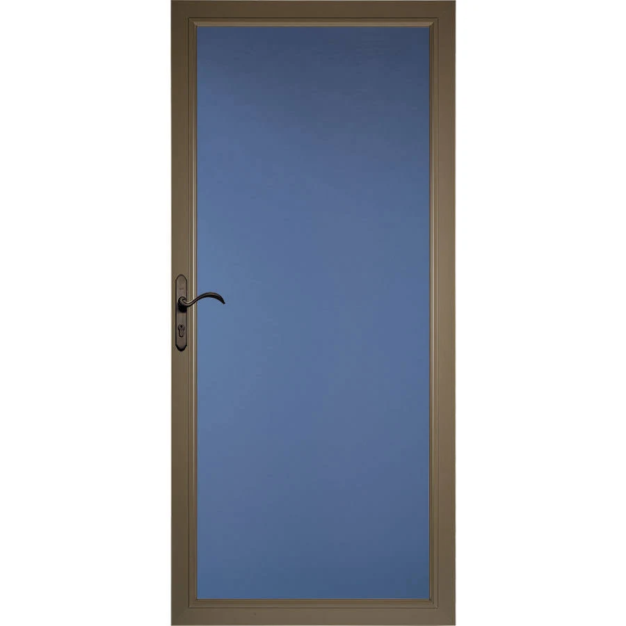 Pella Select Low-E 36-in x 81-in Portobello Full-View Universal Reversible Aluminum Storm Door in Brown | 6000LE47254
