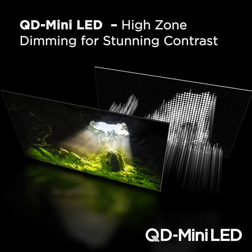 TCL QM7 QLED 4K Smart QD-Mini LED TV with Google TV Dolby Vision IQ, Dolby Atmos, HDR, Game Accelerator up to 240Hz, Voice Remote, Compatible with Alexa, Streaming Television