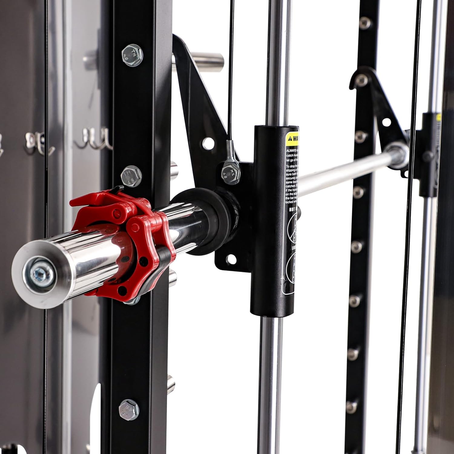 Altas Strength Home Gym Smith Machine with Pulley System Gym Squat Rack Pull Up Bar Upper Body Strength Training Leg Developer Light Commercial Fitness Equipment Included Accessories 3058