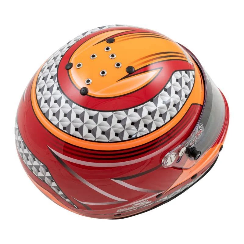 Zamp RZ-62 Graphic Helmet - Red/Orange - Large H764C35L