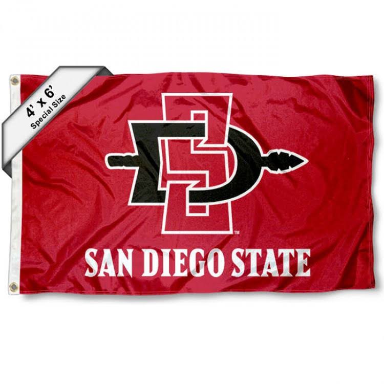 San Diego State Aztecs 4& x 6& NCAA Flag, Black
