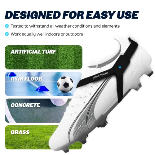 CITYPLAY Smart Soccer Tracker for Cleats by Playermaker, Track 25+ Technical & Physical Metrics, 12 Month Access to CITYPLAY Soccer Training App Included, Advanced Than GPS