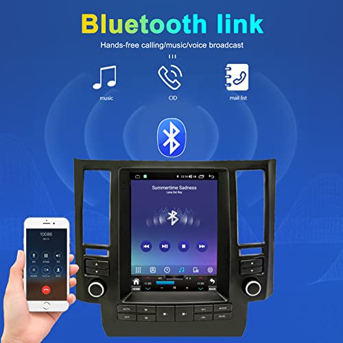 Car Stereo with Bluetooth for Infiniti FX FX35 FX45 2007 2008 2009, Tesla Style Car Audio 9.7 Inch HD IPS Touch Screen Radio Car with GPS Navigation Android 10 Support SWC WiFi 2 GB RAM 32 GB ROM