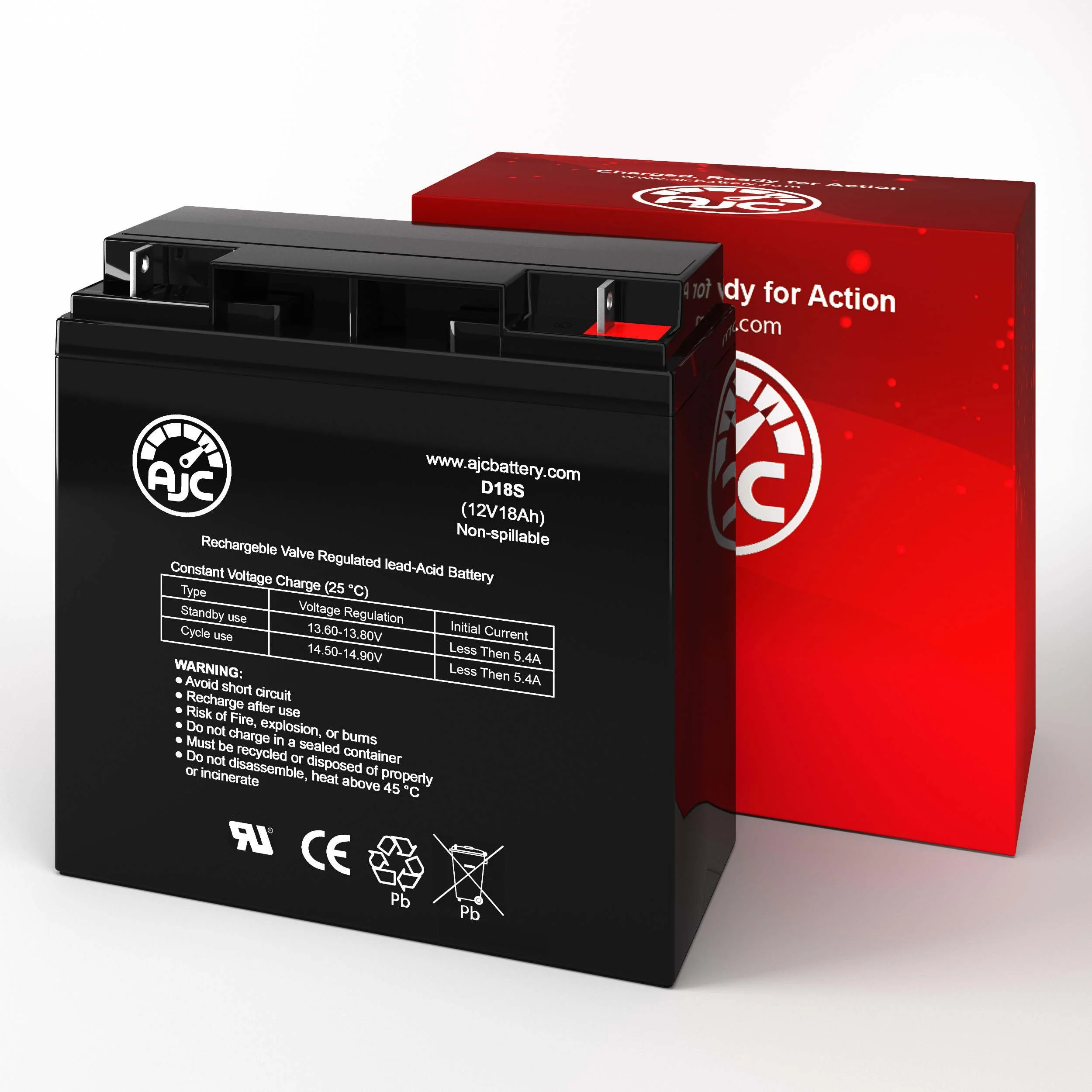 Generac XG Series XG10000E Portable 5802-2 12V 18Ah Generator Battery - This Is an AJC Brand Replacement