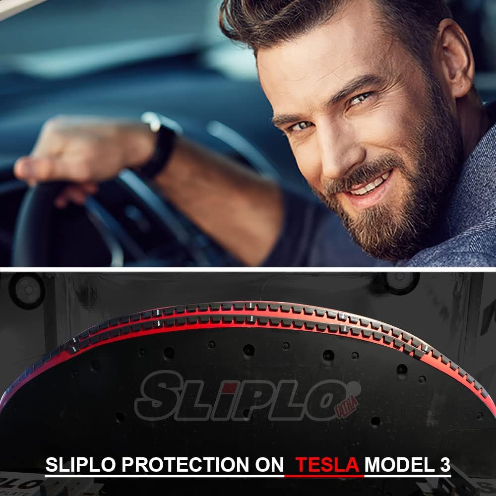 SLIPLO Ultra Universal Front Bumper Scrape Guard Skid Plate Bumper Protection for Lowered Cars, Carbon Fiber Splitters and Aftermarket Bumper Lips, Anti-Scratch DIY Bumper Protector Kit v2