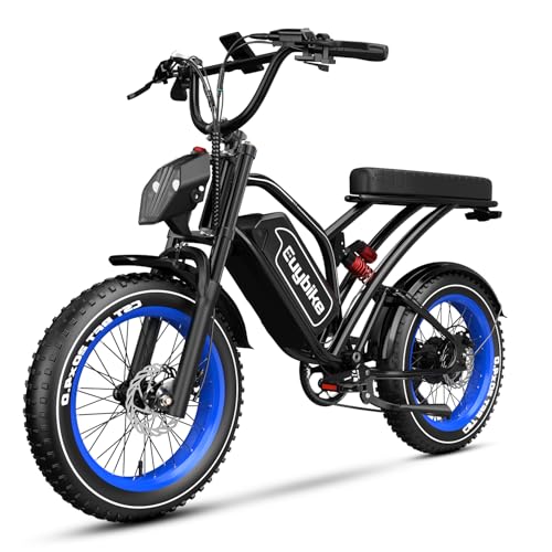 Electric Bike for Adults, 2000W/3000W Peak Single/Double Motor with 48V/52V 25AH/30AH Battery, 20"x4.0" Fat Tires 35MPH/37MPH Ebike, Dual Hydraulic Disc Brake Full Suspension Electric Bicycle