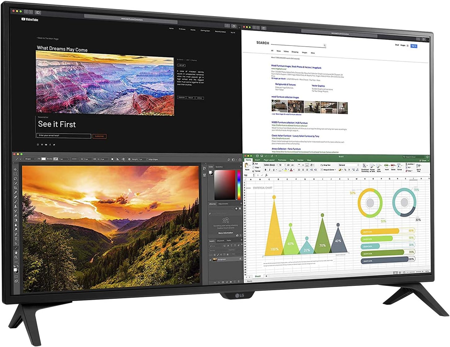 LG 43UN700T-B 43" 4K UHD 3840x2160 IPS USB-C HDR 10 Monitor