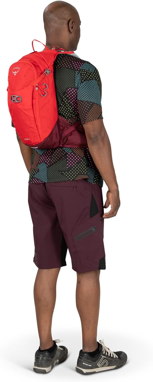 Osprey Siskin 12L Men's Biking Backpack with Hydraulics Reservoir, Ultimate Red