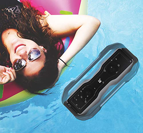 Altec Lansing ROCKBOX XL Wireless Bluetooth Speaker, Portable Waterproof Speaker with 20 Hour Playtime and 5 Illuminating LED Light Modes, Floating Wireless Speaker for Indoors and Outdoors
