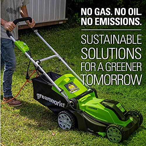 Greenworks 10 Amp 17-Inch Corded Electric Lawn Mower MO10B00