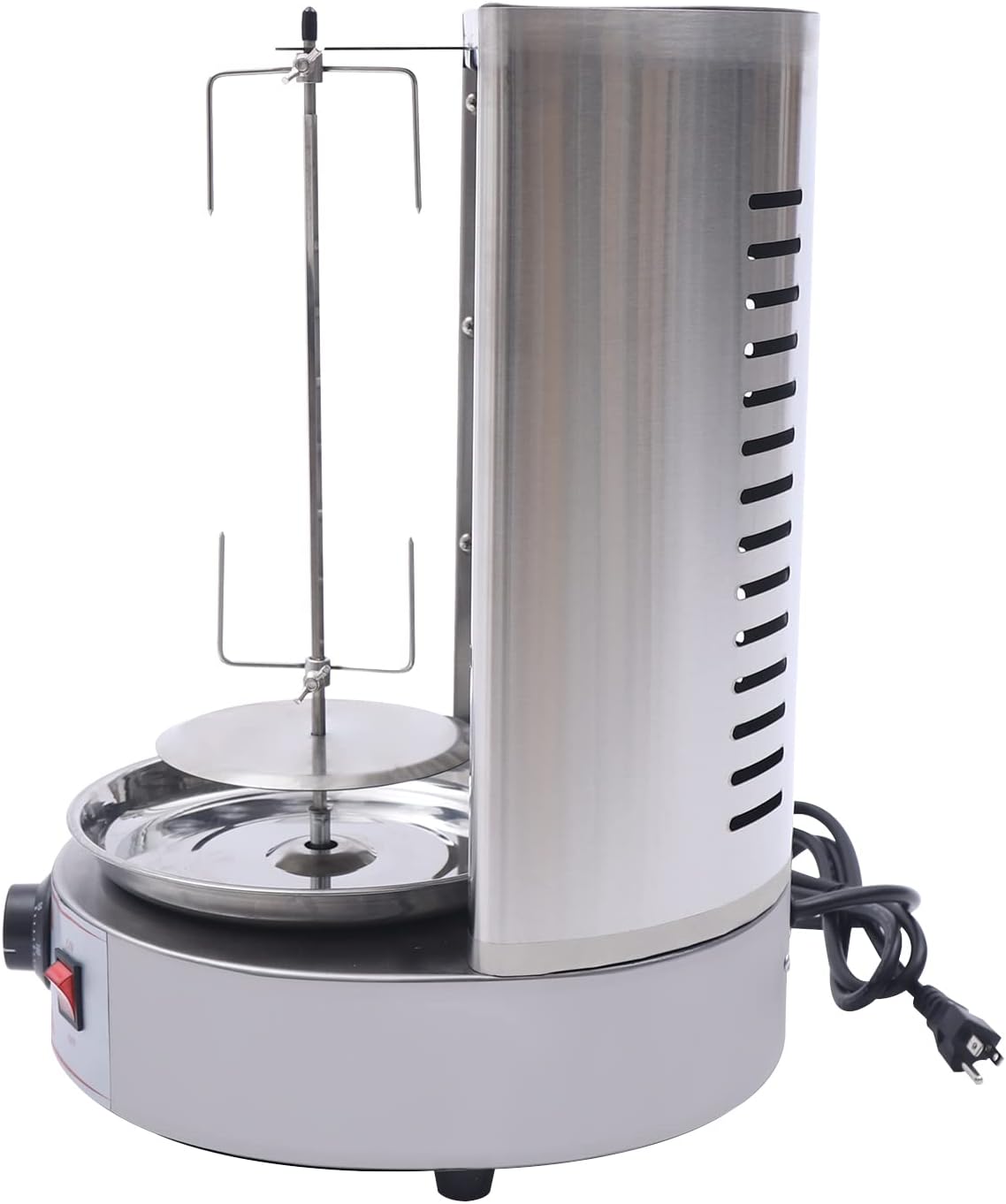 Countertop Vertical Rotating Oven Vertical Rotisserie Shawarma Machine for Home 360° Rotisserie 122-572°F(50-300°C) Roaster Oven - Stainless Steel, 3kW