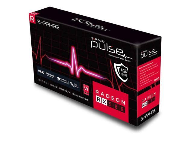 Sapphire Radeon Pulse RX 580 4GB GDDR5 PCI-E Graphics Card 11265-09-20G