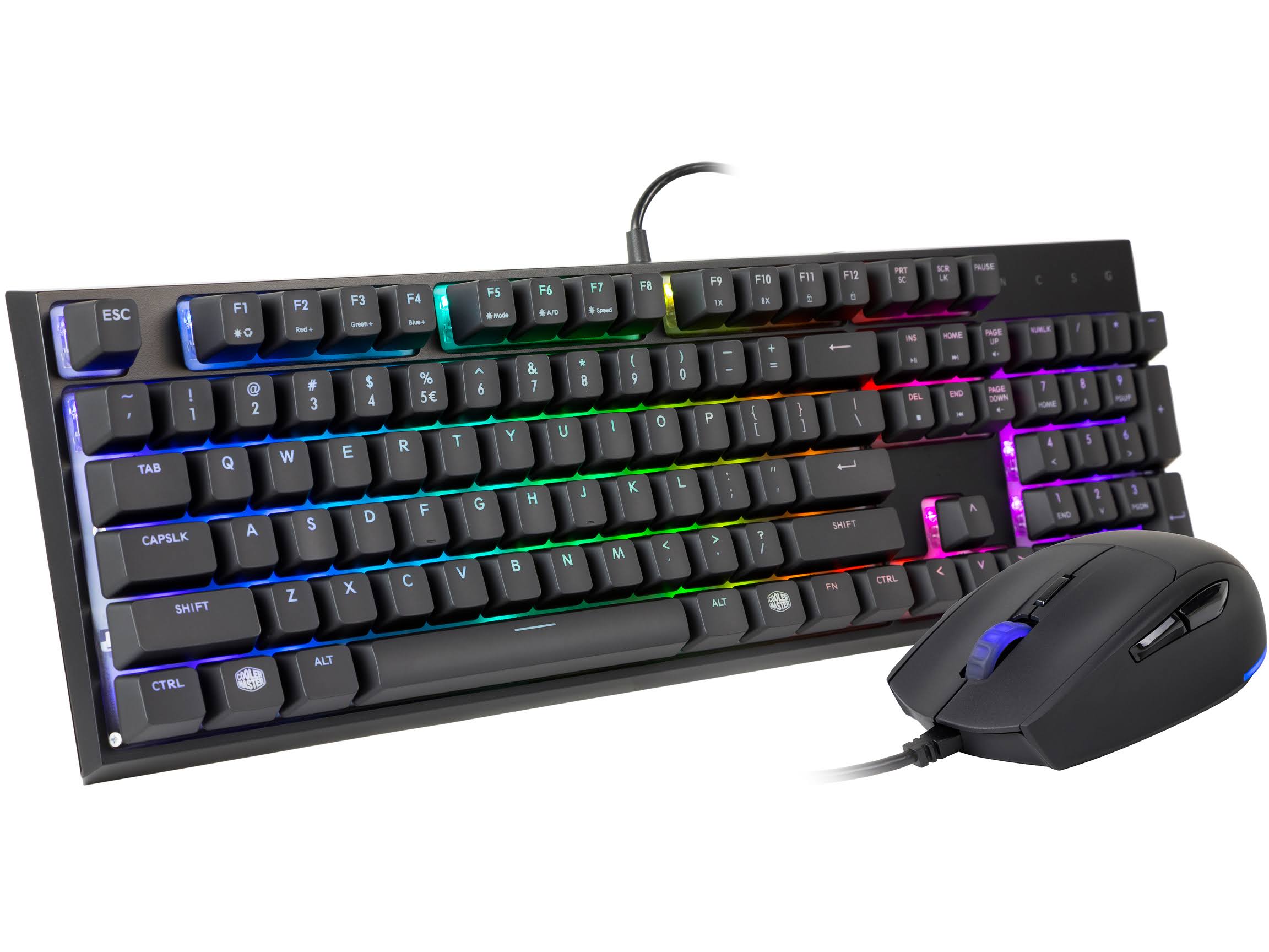 Cooler Master MasterSet MS120 USB Mechanical Keyboard and Mouse Combo - Black