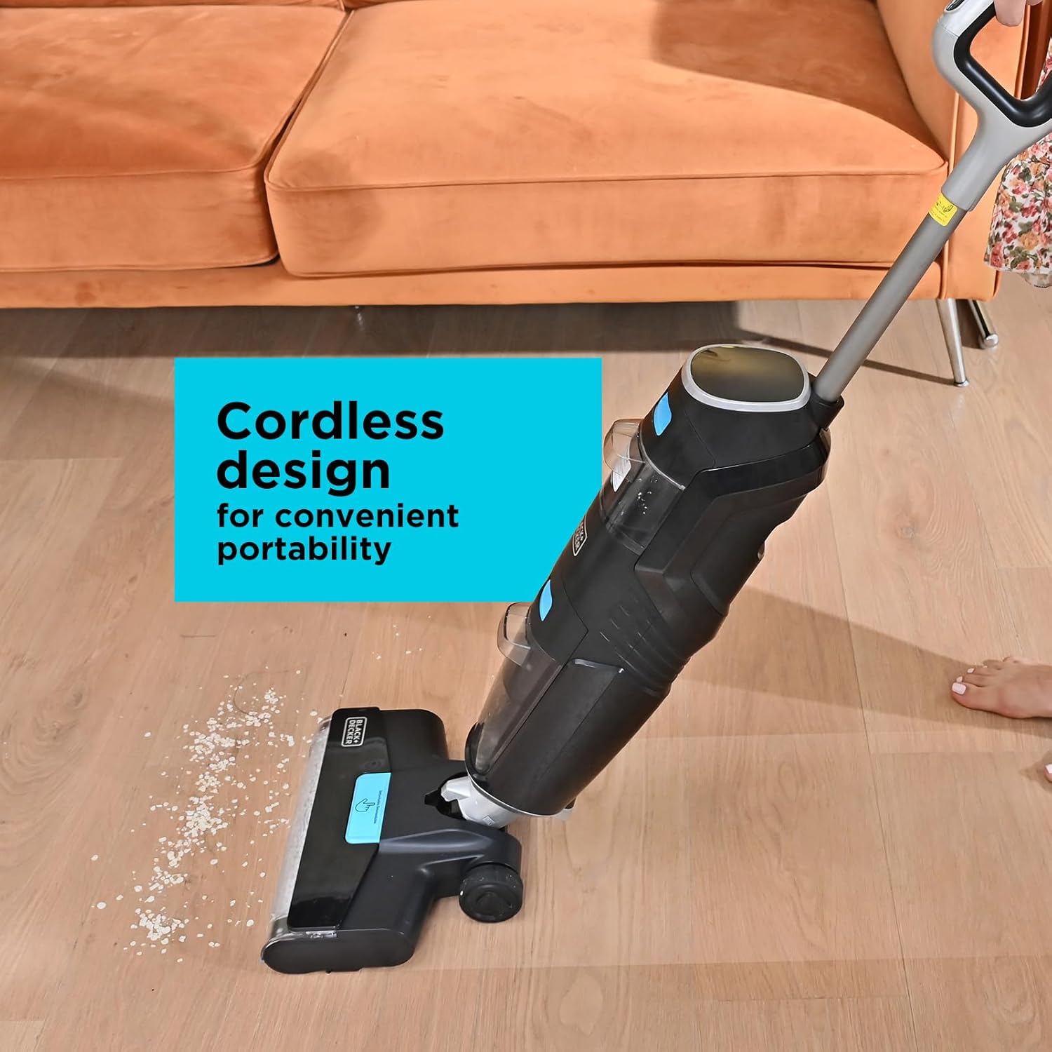 BLACK+DECKER Wet Dry Vacuum Mop Floor Cleaner One-Step Self-Cleaning for Hard Floors Lightweight