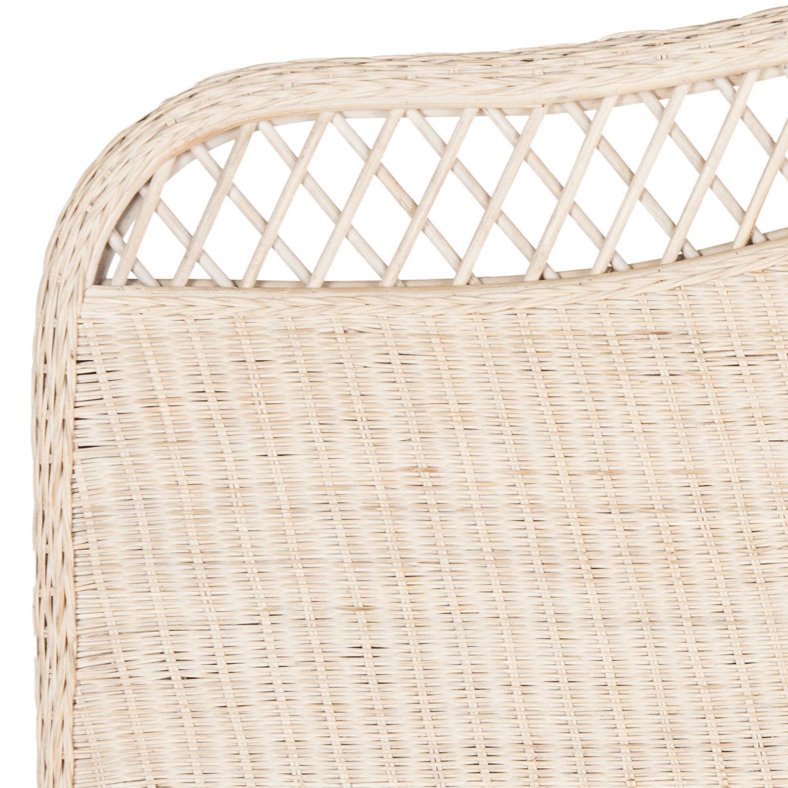 Sephina Rattan Headboard - King - White Washed - Safavieh