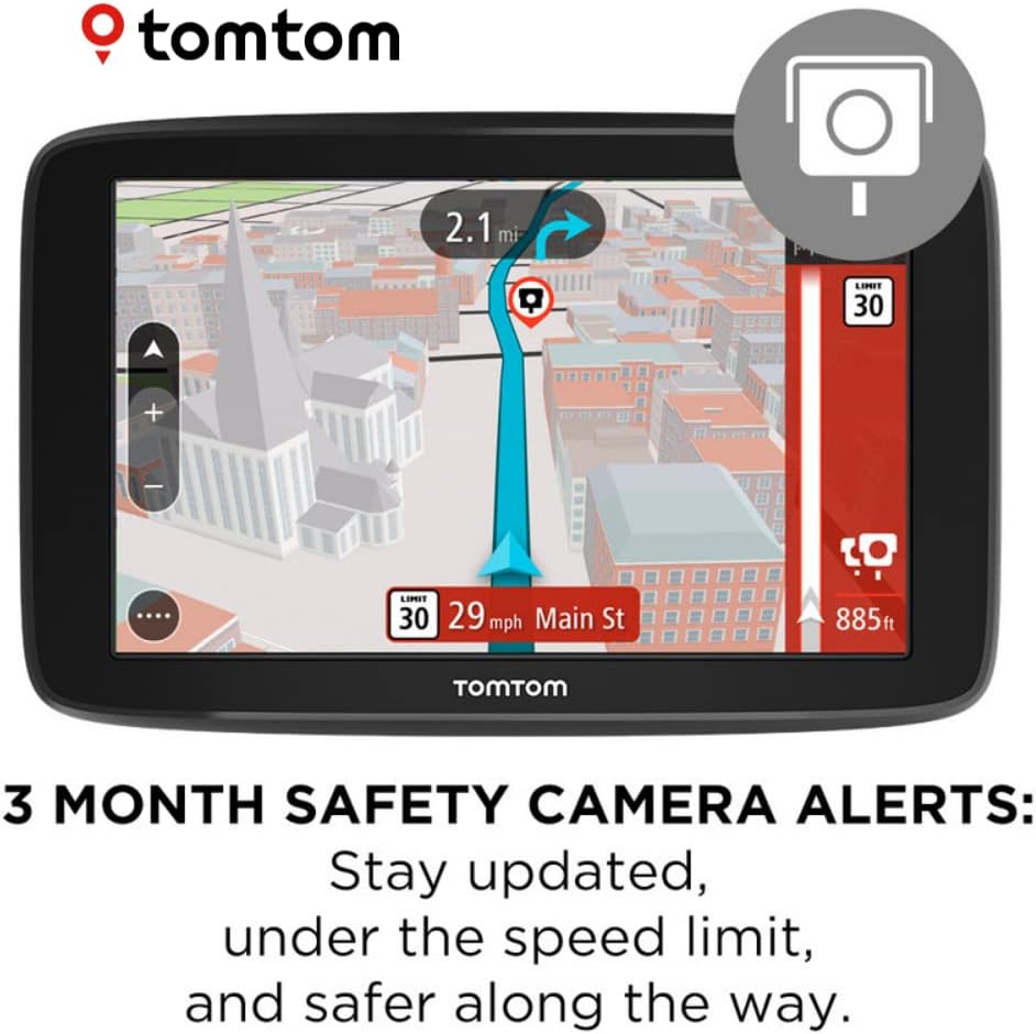 TomTom Go Comfort 5 Inch GPS Navigation Device with Updates via Wi-Fi, Real Time Traffic, Free Maps of North America, Smart Routing, Destination Prediction and Road Trips