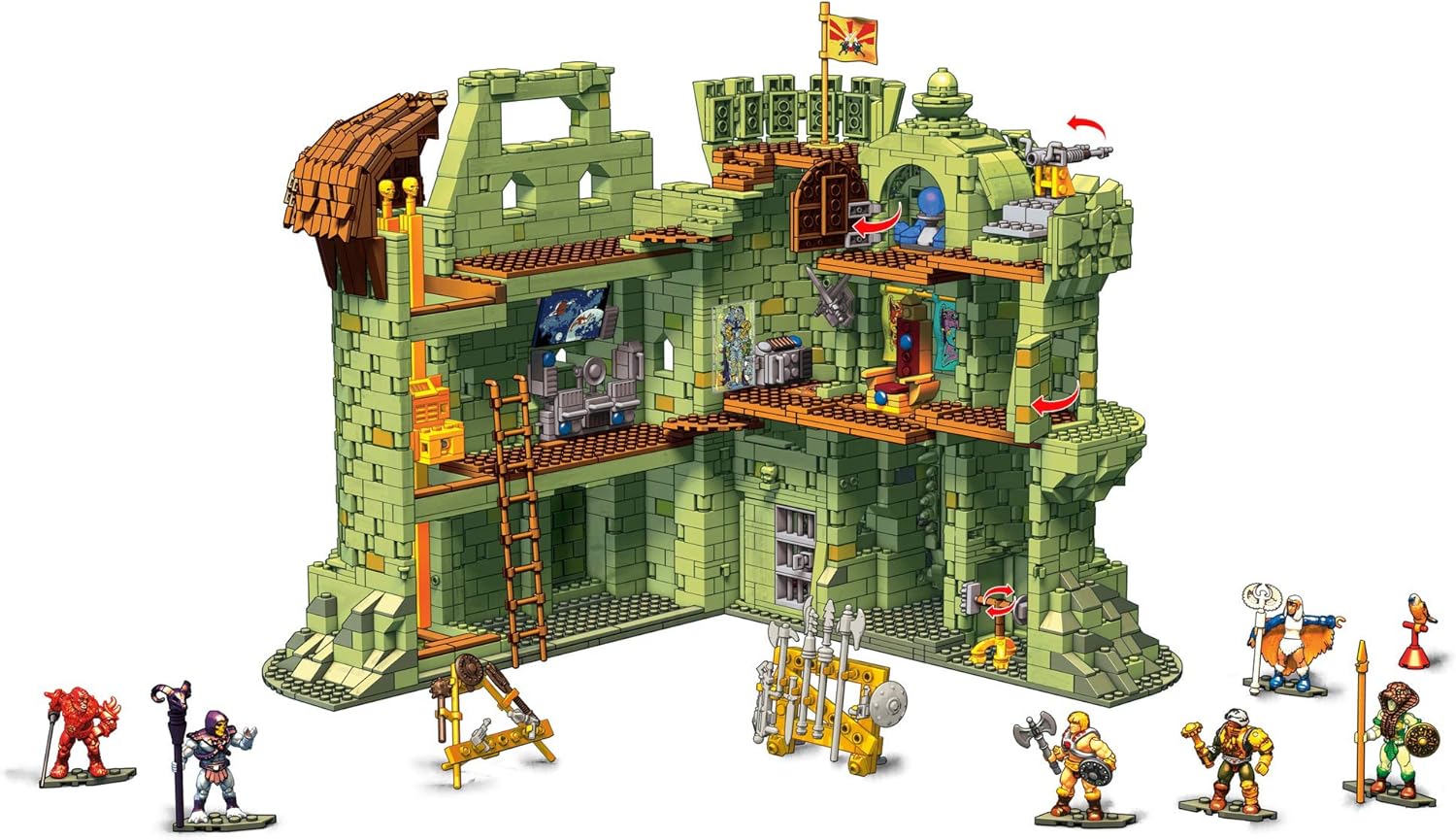 ​MEGA Masters of the Universe Castle Grayskull MOTU Construction Set, Building Toys for Boys [Amazon Exclusive]
