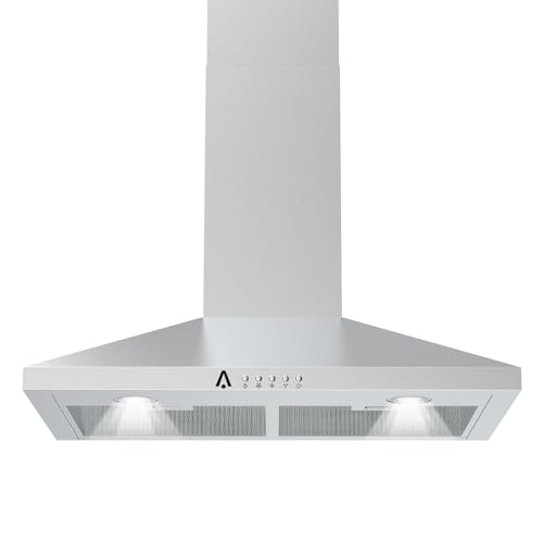 Range Hood 30 Inch, Ducted/Ductless Convertible Kitchen Vent Hood, Stainless Steel Stove Hood