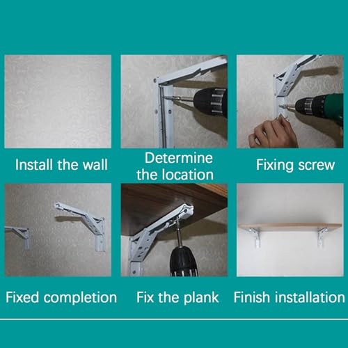 Drop-Leaf Table Wall Mounted Folding Workbench Floating Desk Folding Table, Folding Dining Table Folding Hanging Table Fold Down Desk Wall Table for Home, Office, Bar, Kitchen