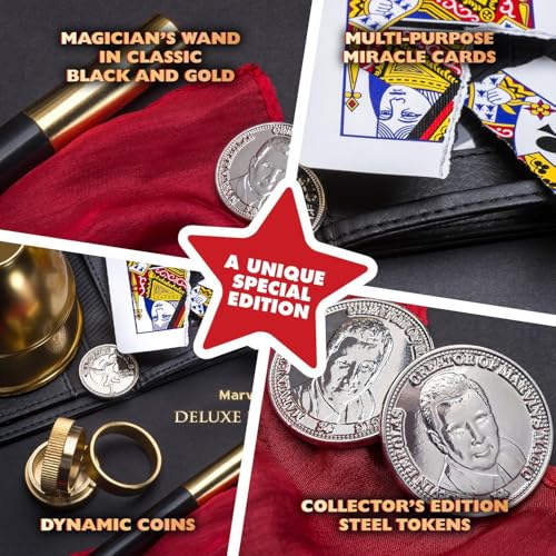 Marvin's Magic - Signature Deluxe Box of Tricks | Executive Set of Magic Tricks | Magic Set for Beginner and Experienced Magicians | Magician Supplies Include Mystical Magic Cards, Dynamic Coins