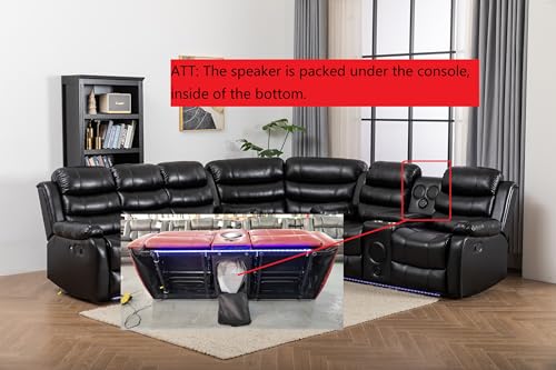Johnson Power Recliner Sectional Sofa, Brown