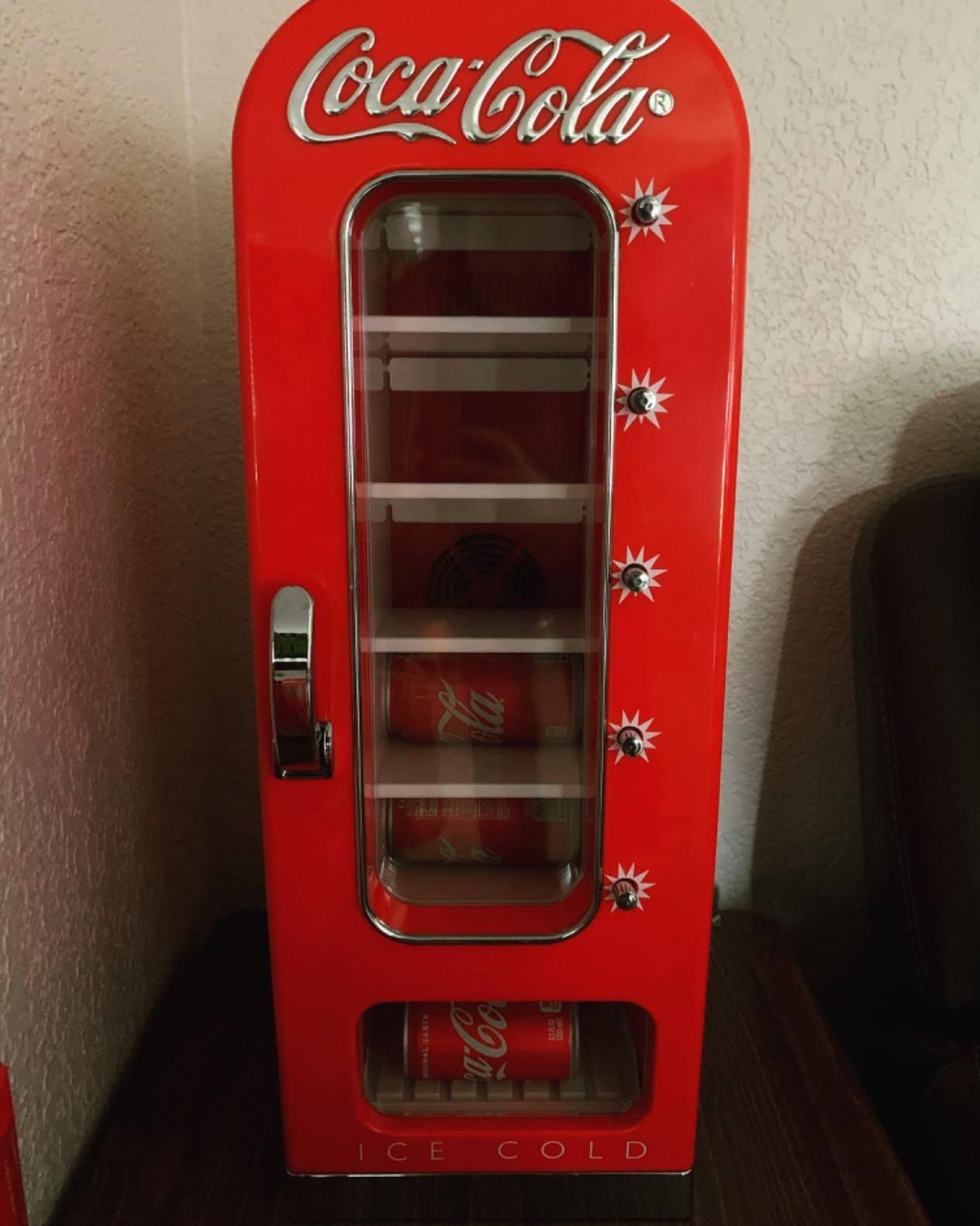Koolatron CVF18 10-Can Coca Cola Retro Vending Fridge - Red