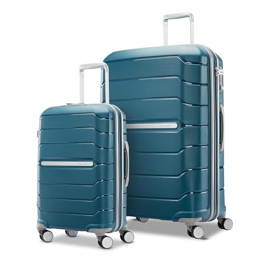 Samsonite Freeform 21-Inch Hardside Carry-On Luggage - Hardshell Carry-On Suitcase - TSA, Airline-Approved - Expandable Hard Shell, Smooth Rolling Spinner Wheels for Lightweight Travel - Navy