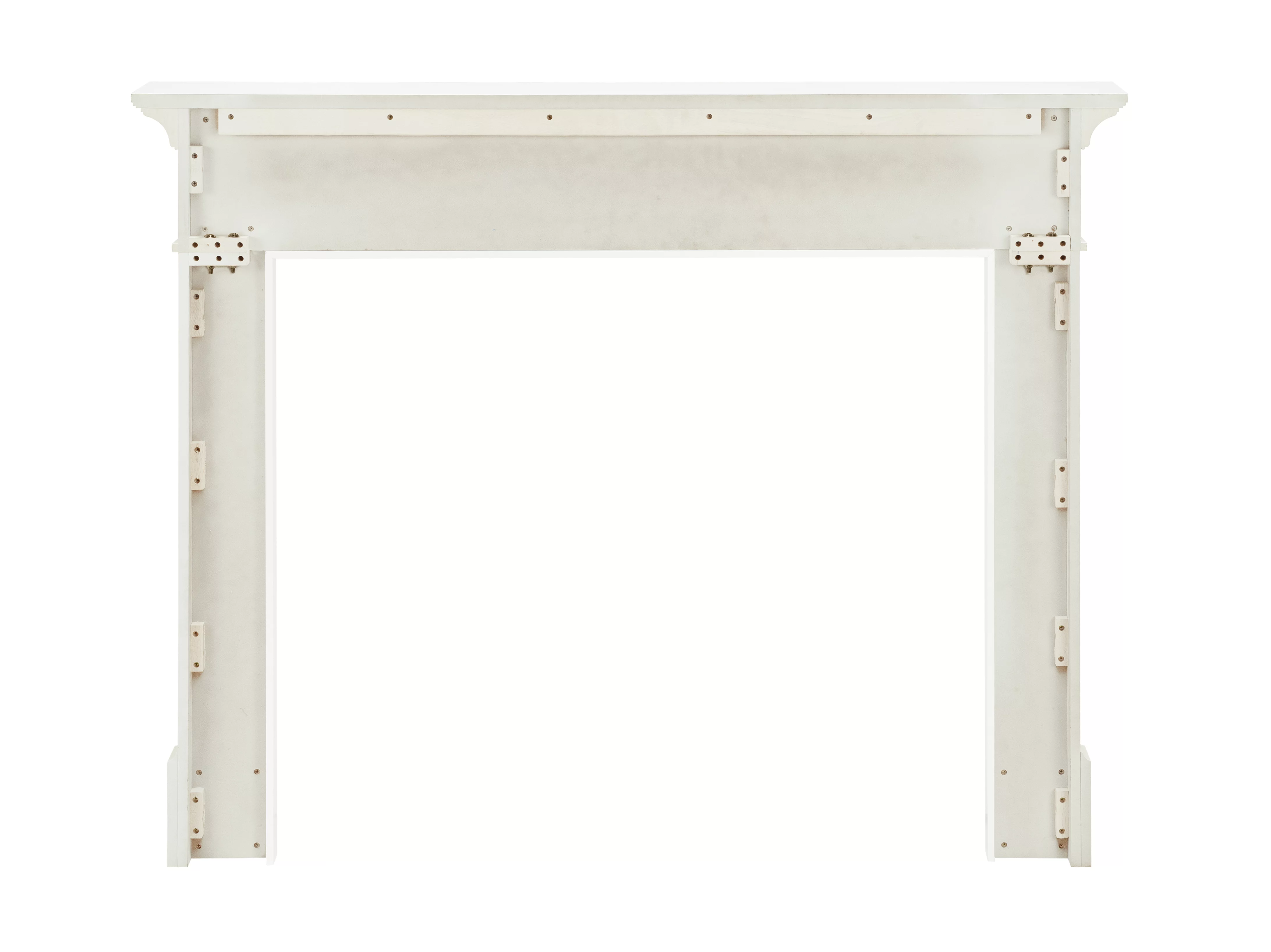 Pearl Mantels Jim Furniture For Your Fireplace, Premium White MDF Mantel Surround, Crisp White Paint, Interior Opening 48"W x 42"H